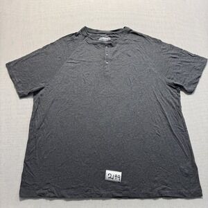 Amazon Essentials Henley Shirt Mens Sz 2XL  Gray New Without Tags